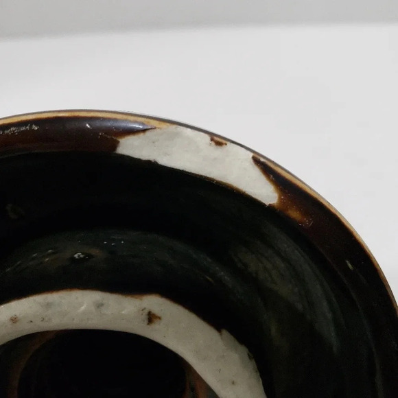 Vintage Ceramic Set of 2 Brown Glazed Insulators. - Picture 5 of 6